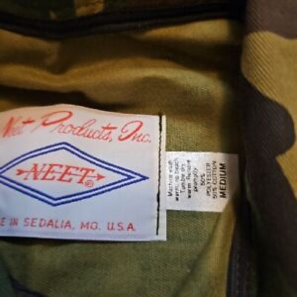 NWT Vintage Neet Camouflage Hunting Vest Men’s Camo Zip Made In USA Medium New - Picture 2 of 12